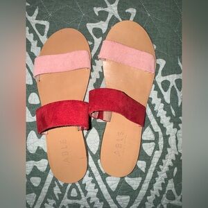 Able Red and Pink Women's Sandals